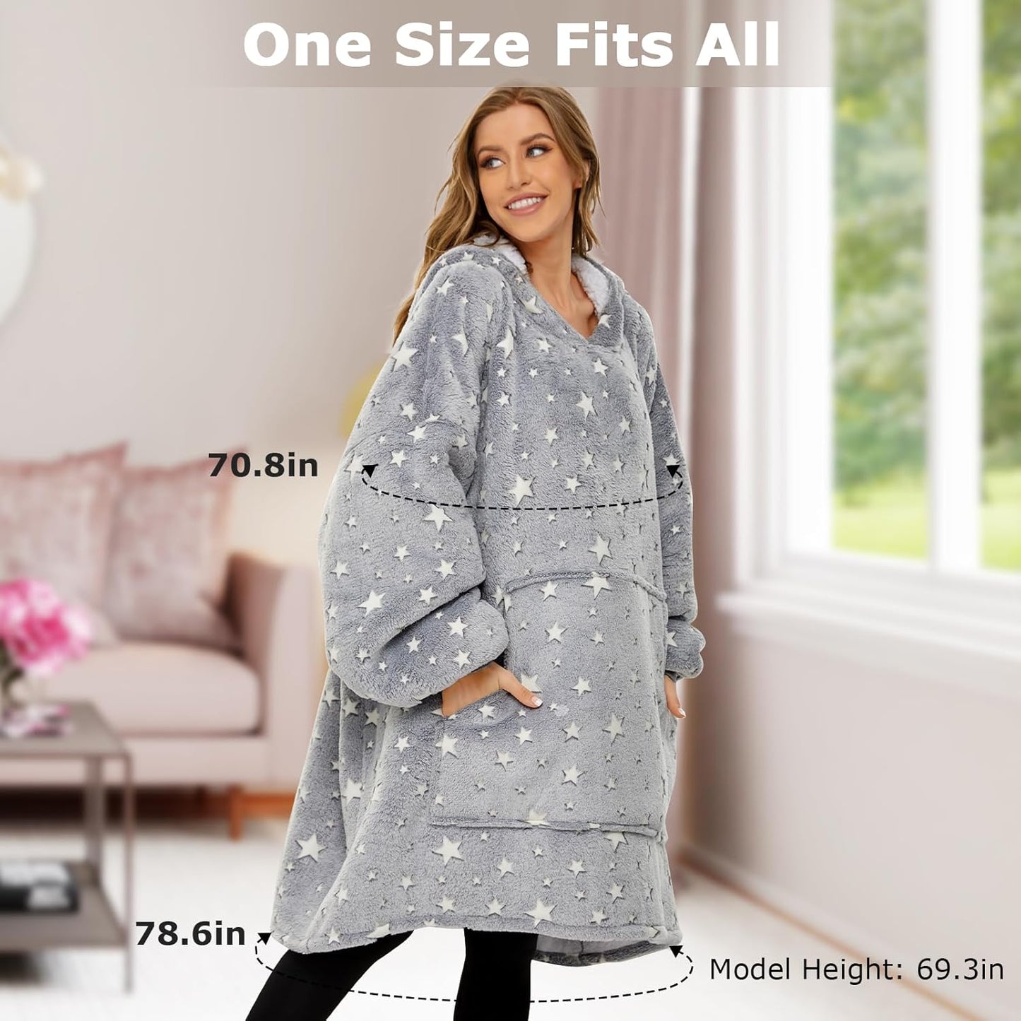 IraCozy Ultra-Soft Luxe Wearable Blanket Hoodie