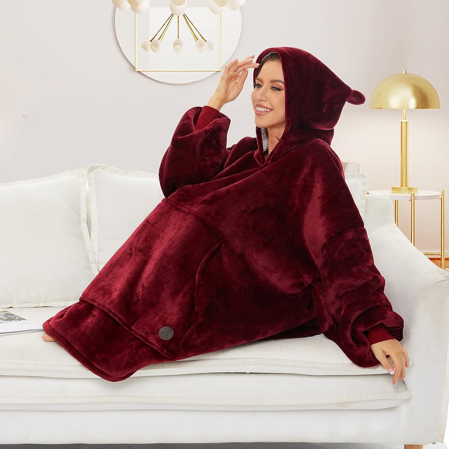 IraCozy Ultra-Soft Luxe Wearable Blanket Hoodie