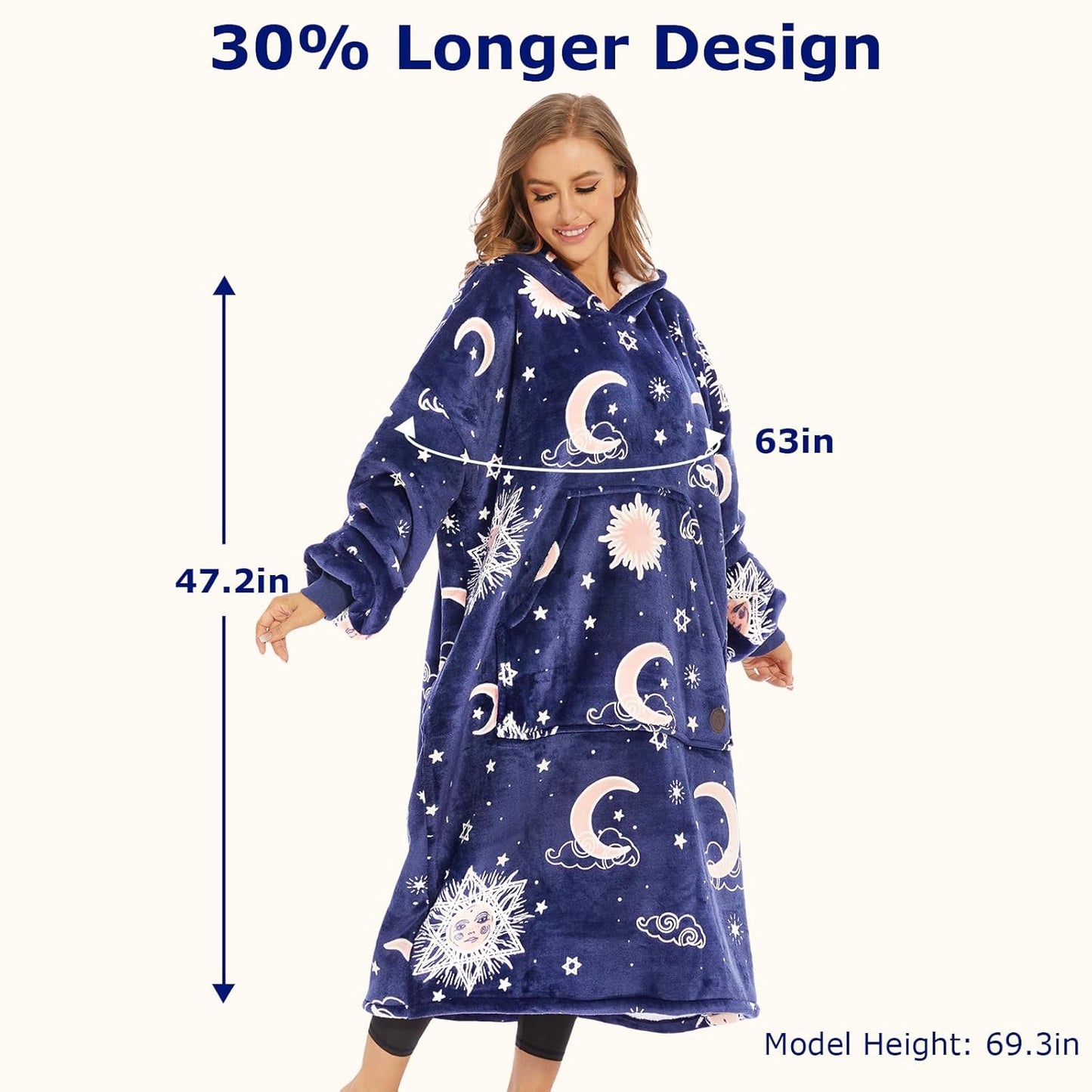 IraCozy Ultra-Soft Luxe Wearable Blanket Hoodie