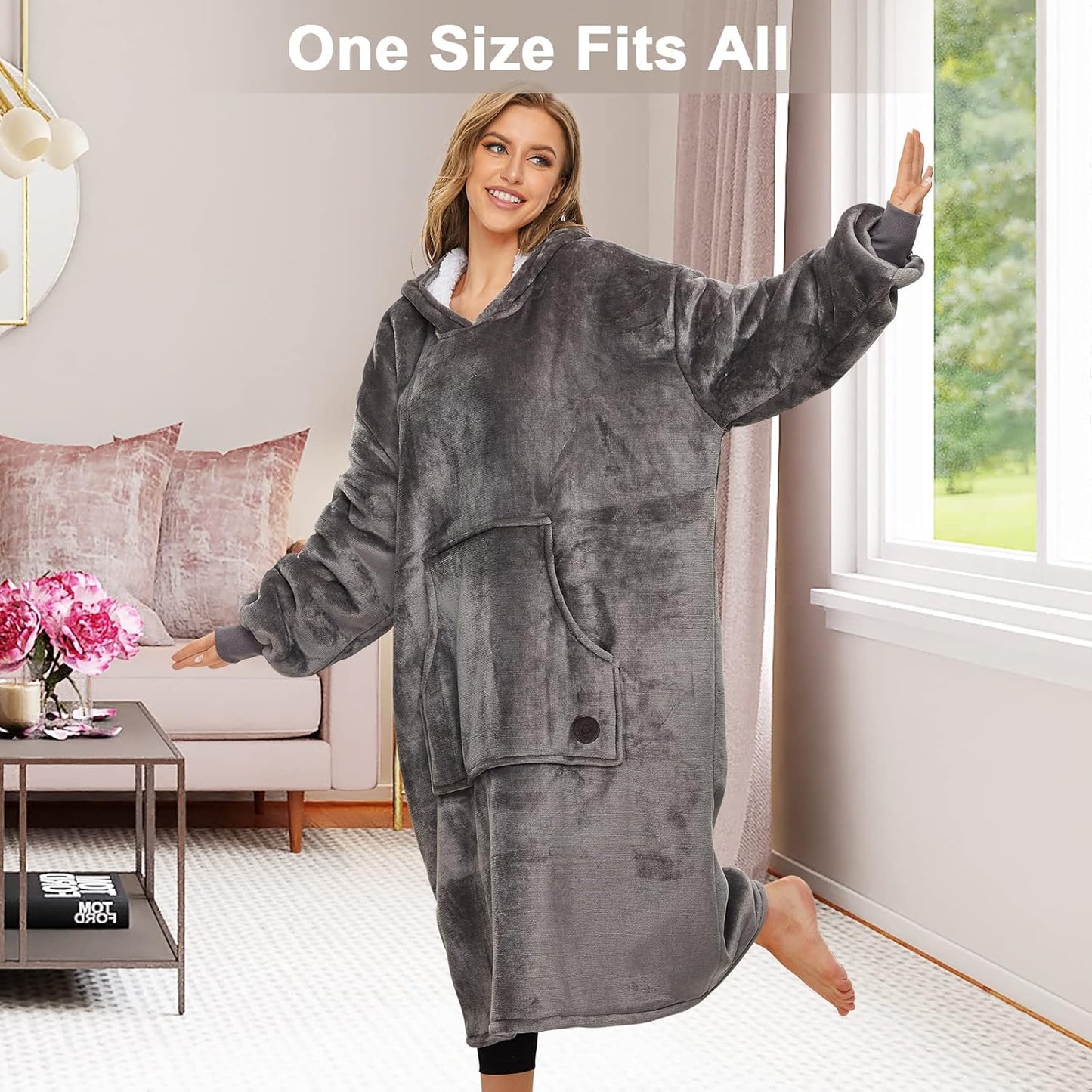 IraCozy Ultra-Soft Luxe Wearable Blanket Hoodie