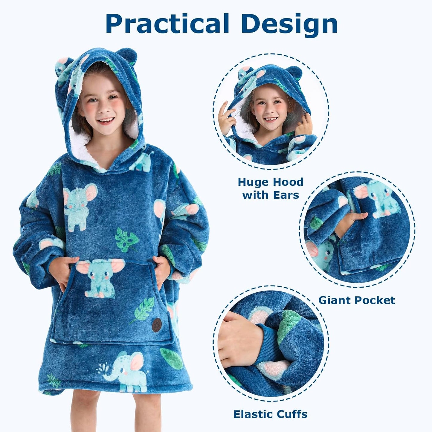 IraCozy Ultra-Soft Luxe Wearable Blanket Hoodie