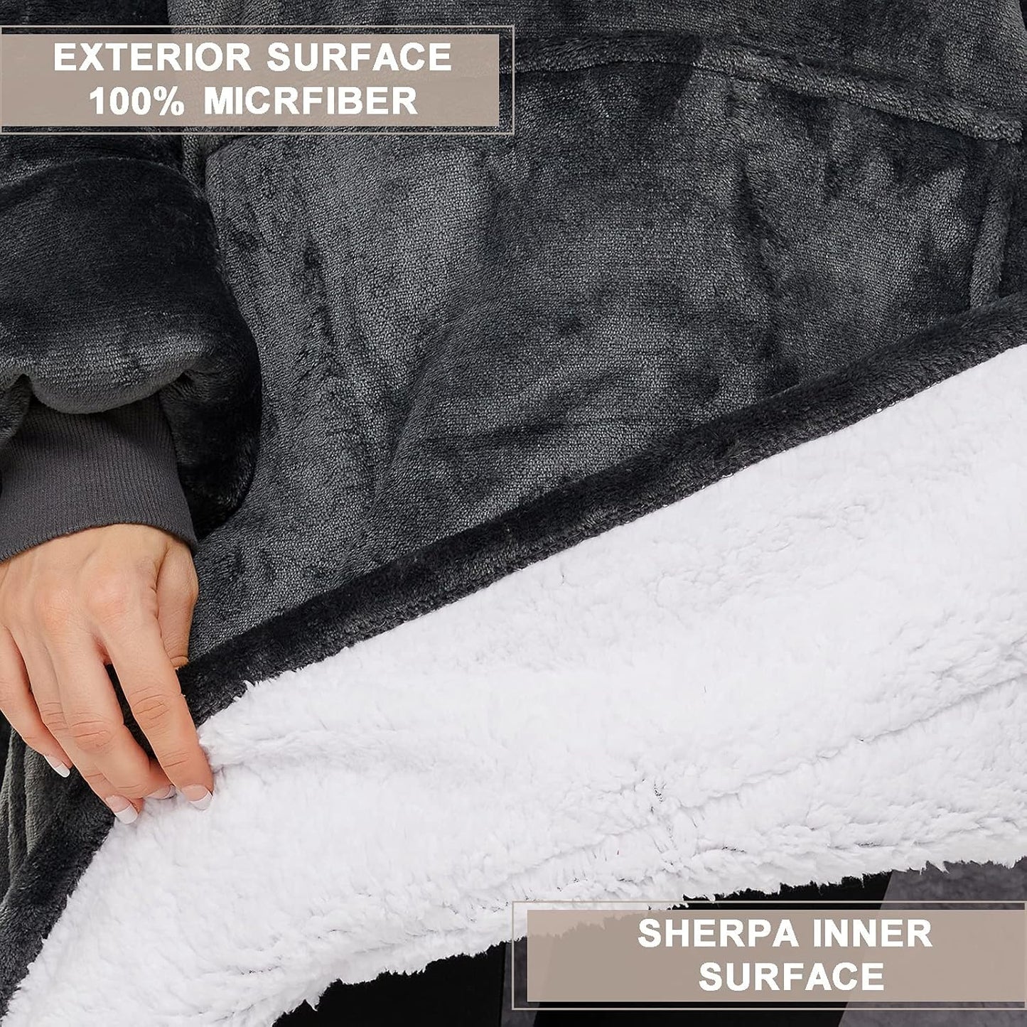 IraCozy Ultra-Soft Luxe Wearable Blanket Hoodie