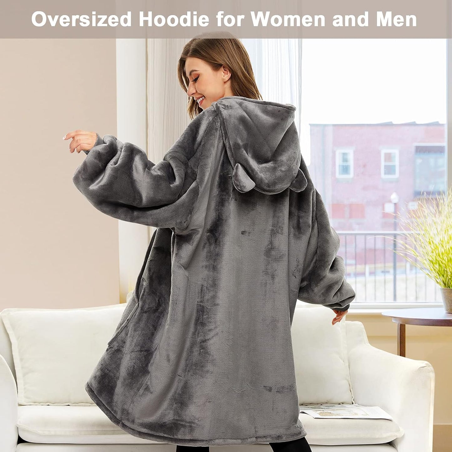 IraCozy Ultra-Soft Luxe Wearable Blanket Hoodie