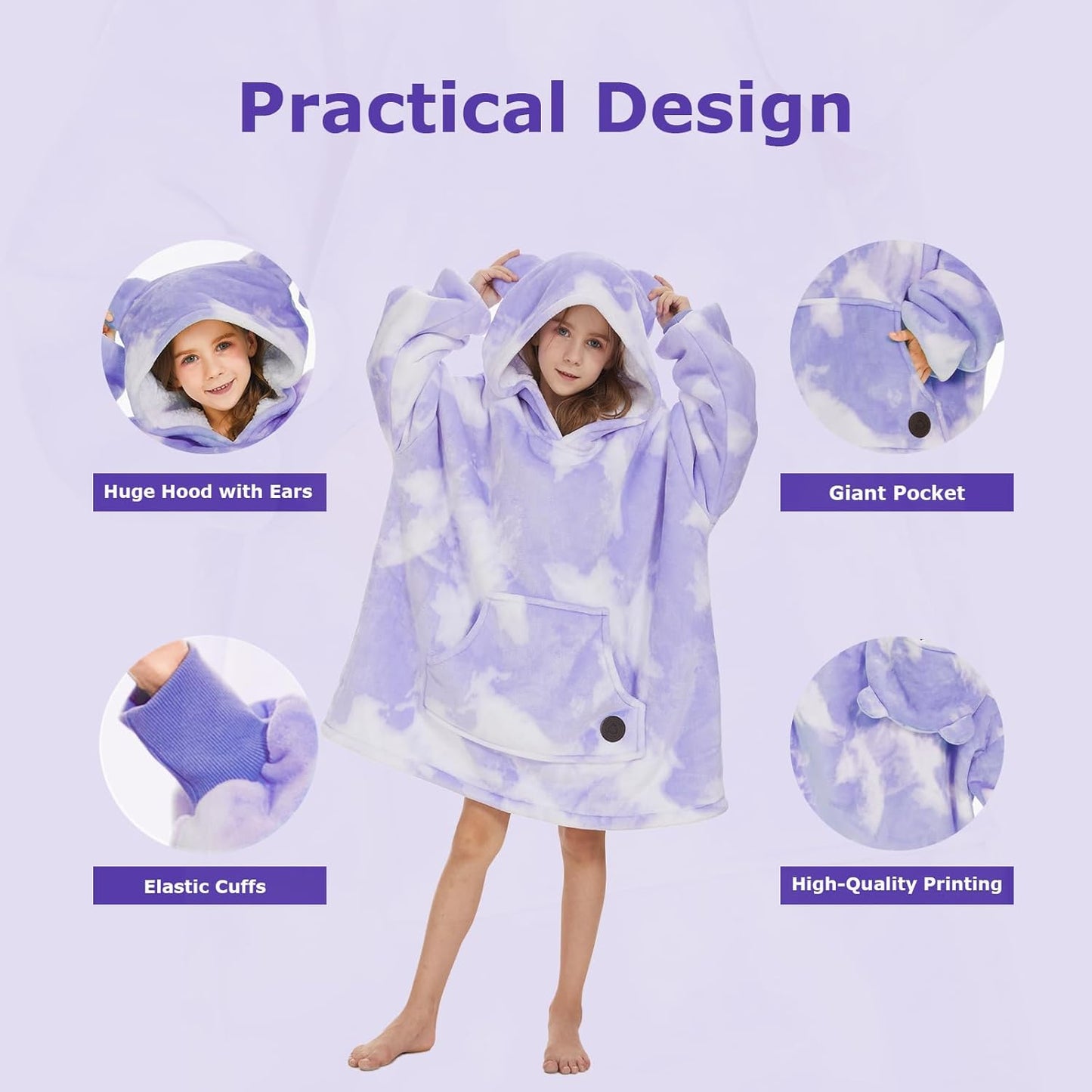 IraCozy Ultra-Soft Luxe Wearable Blanket Hoodie