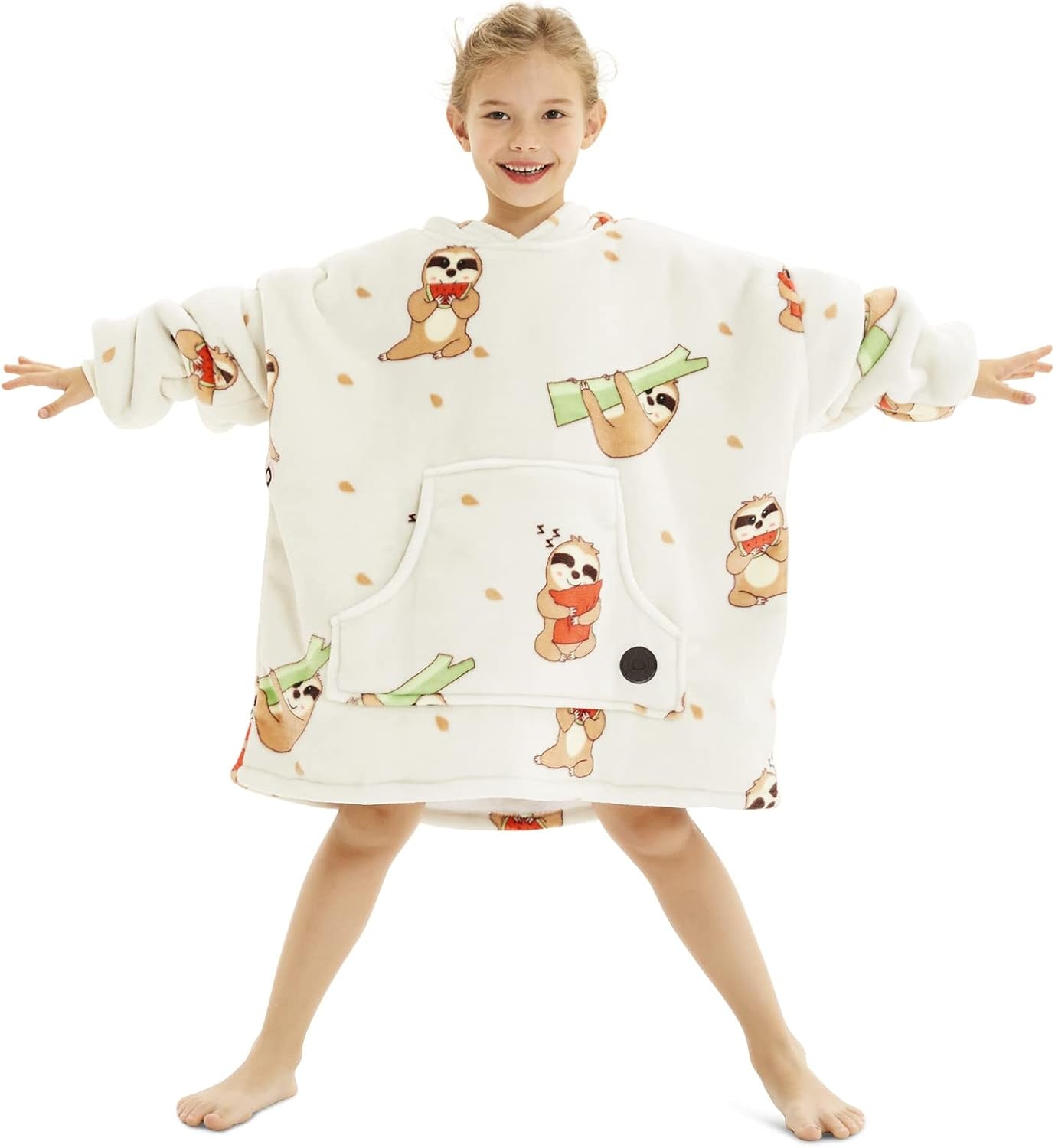 Wearable Blanket Hoodie, Oversized Sherpa Sweatshirt Blanket for Adults Women Men, Warm Cozy Hooded Blanket, Gifts for Mom Girlfriend