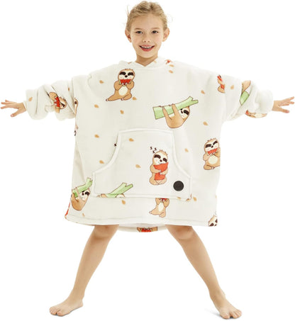 Wearable Blanket Hoodie, Oversized Sherpa Sweatshirt Blanket for Adults Women Men, Warm Cozy Hooded Blanket, Gifts for Mom Girlfriend