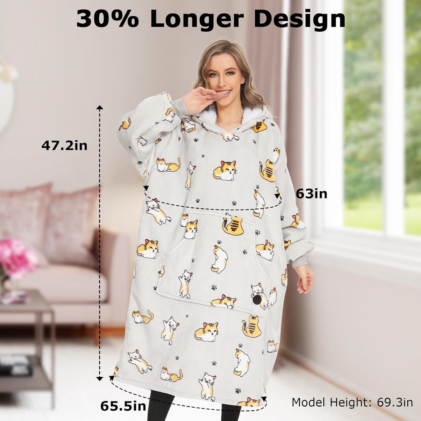 IraCozy Ultra-Soft Luxe Wearable Blanket Hoodie