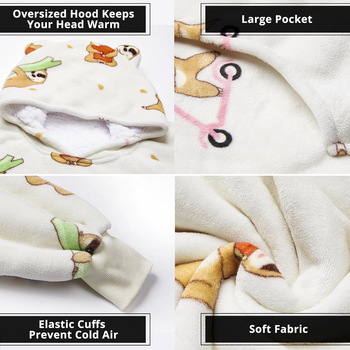 IraCozy Ultra-Soft Luxe Wearable Blanket Hoodie