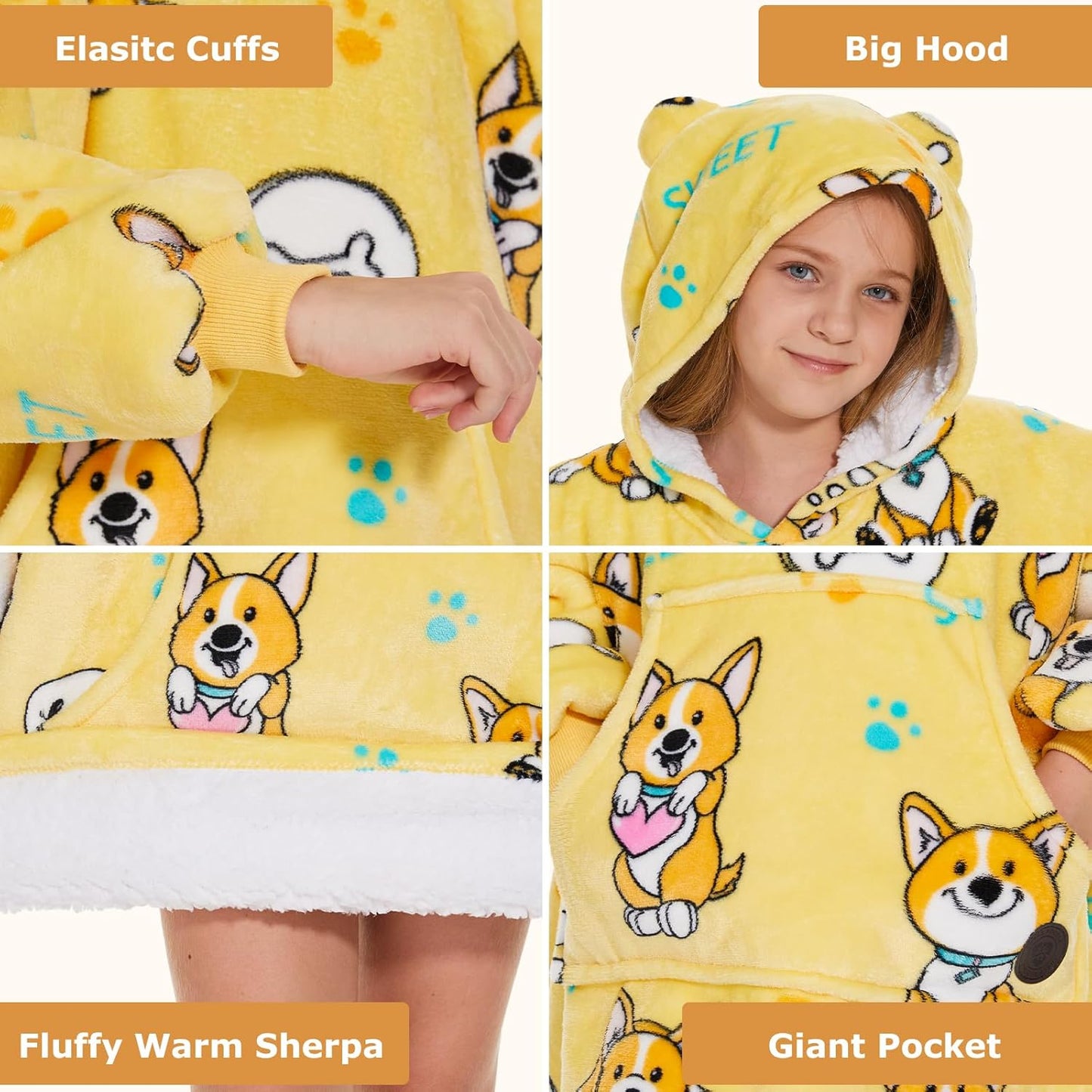 IraCozy Ultra-Soft Luxe Wearable Blanket Hoodie