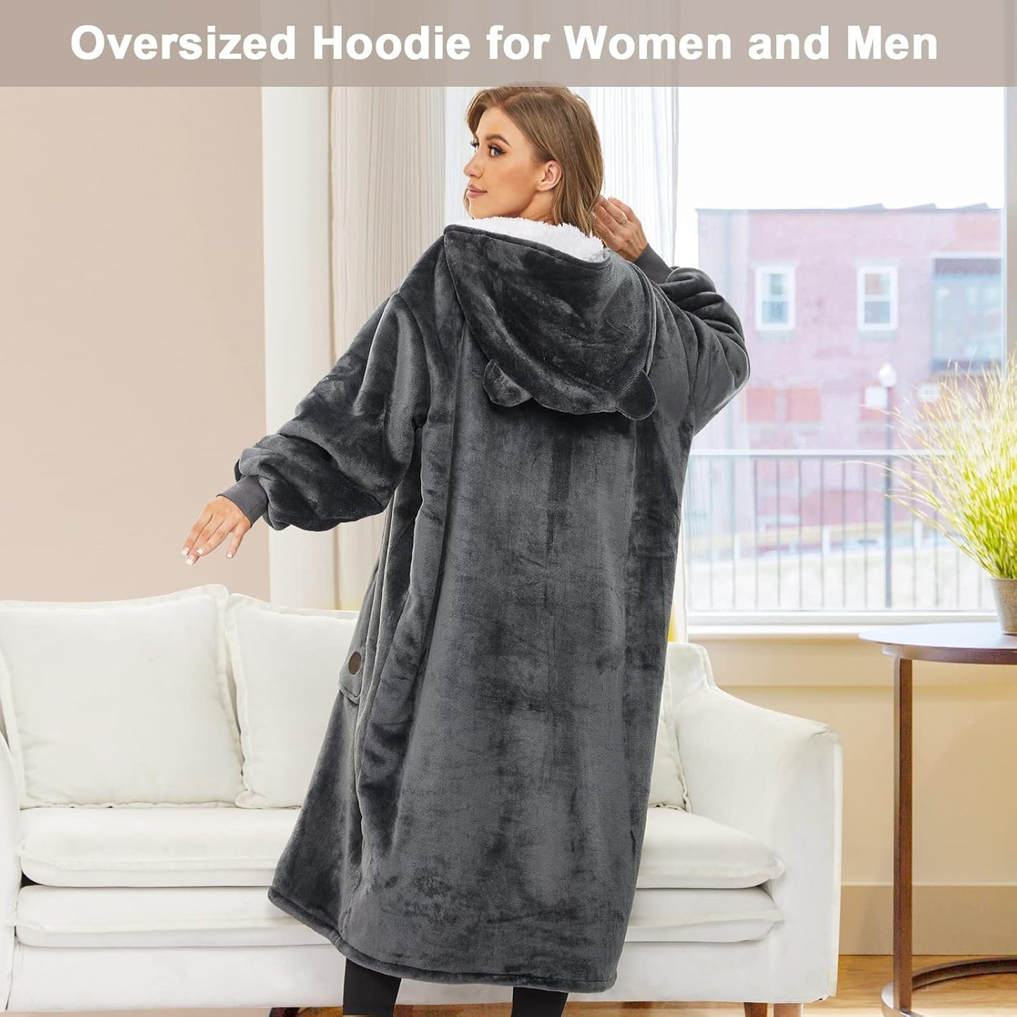 IraCozy Ultra-Soft Luxe Wearable Blanket Hoodie