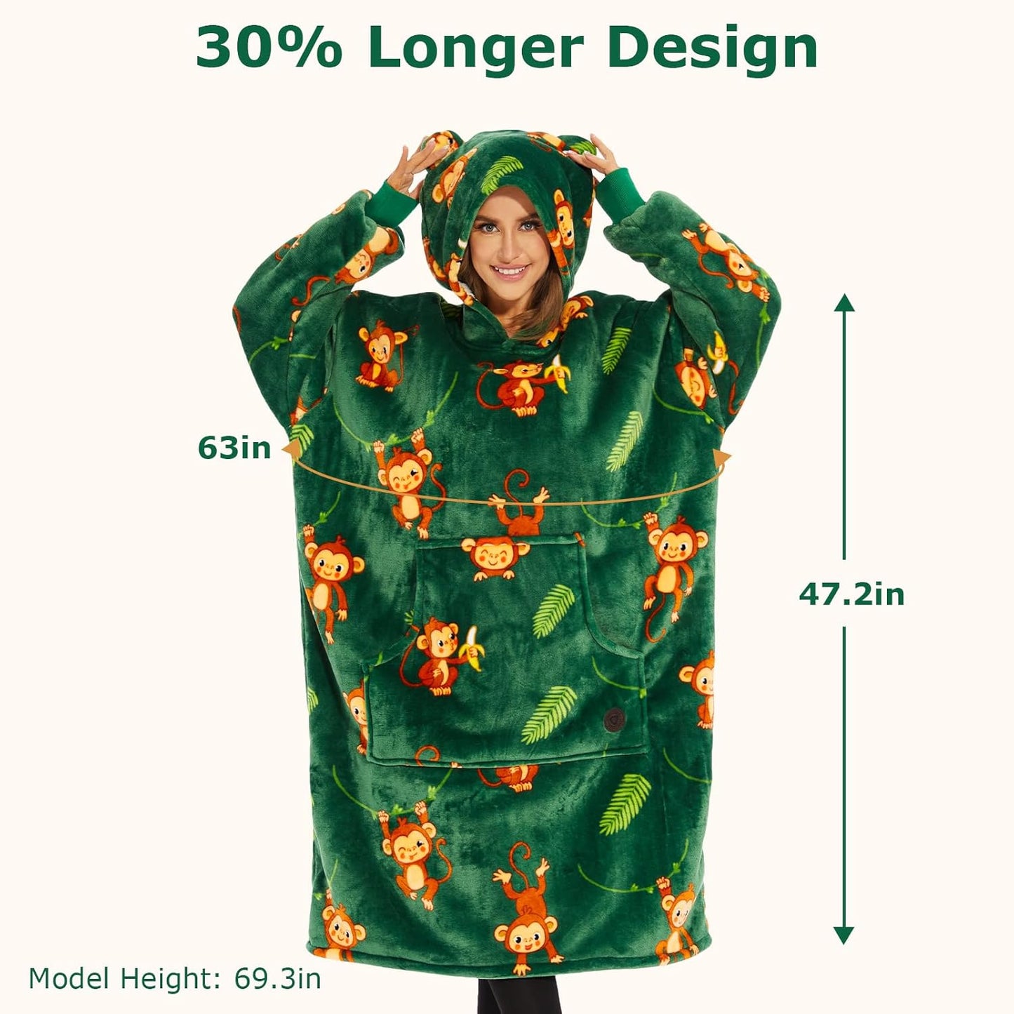 IraCozy Ultra-Soft Luxe Wearable Blanket Hoodie