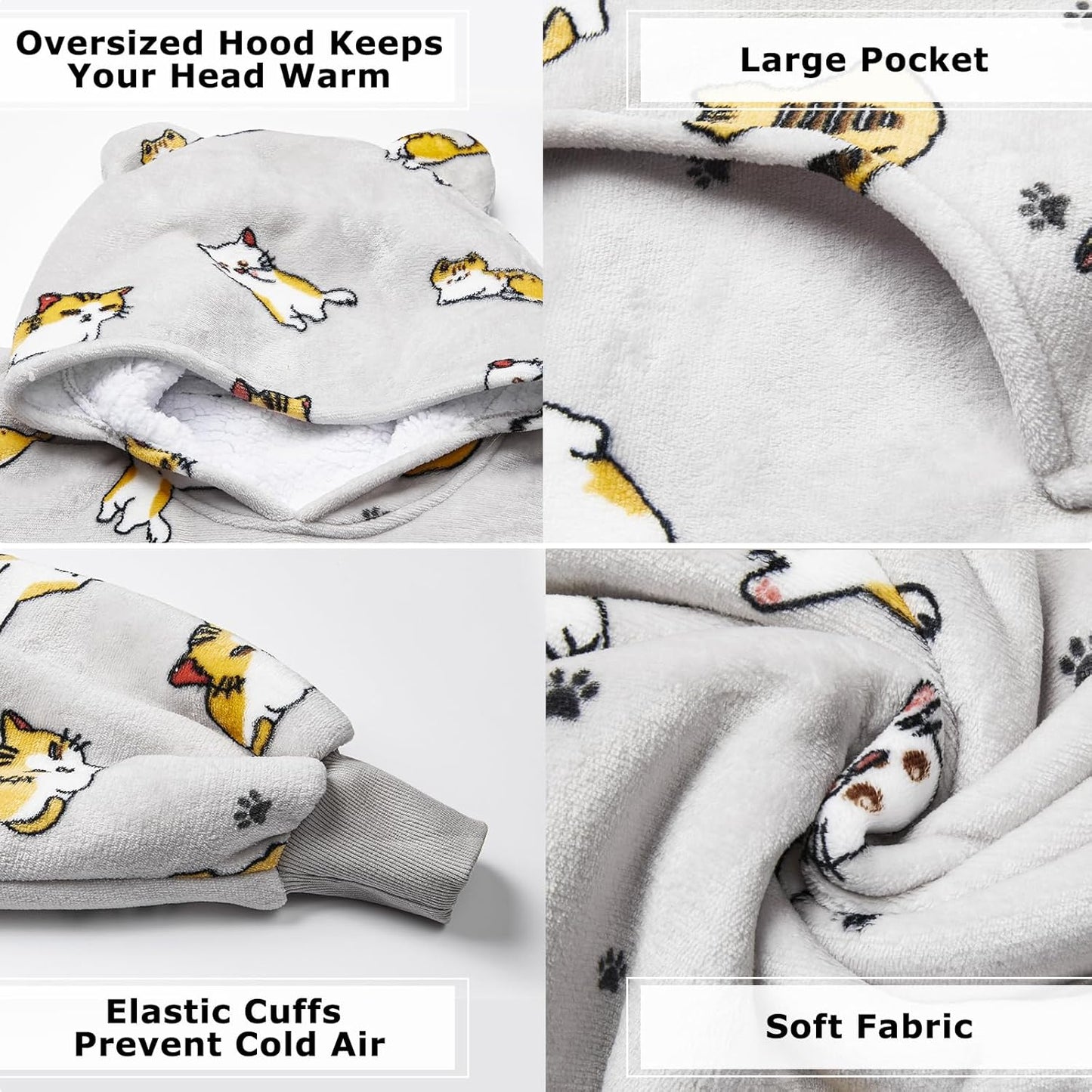 IraCozy Ultra-Soft Luxe Wearable Blanket Hoodie