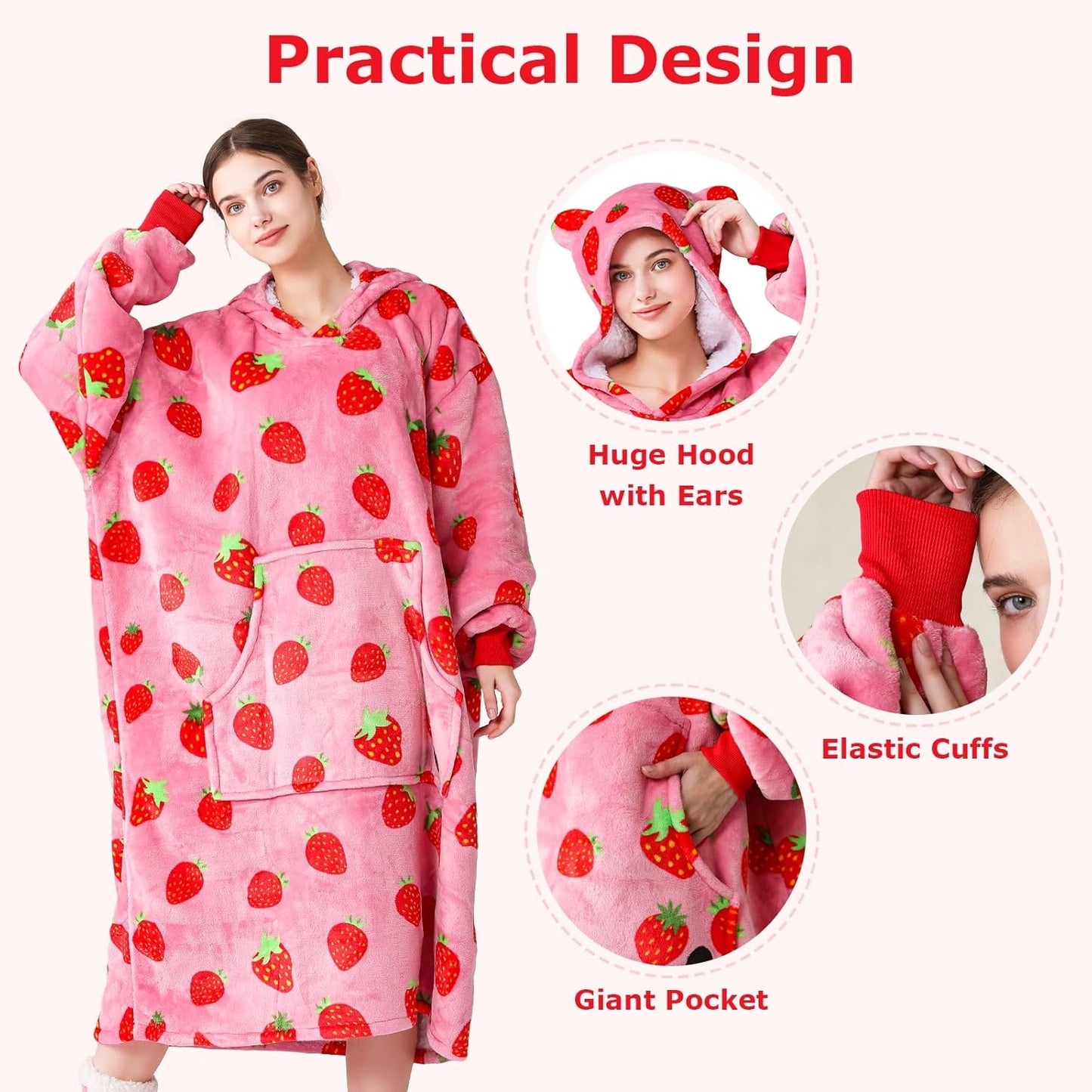 IraCozy Ultra-Soft Luxe Wearable Blanket Hoodie