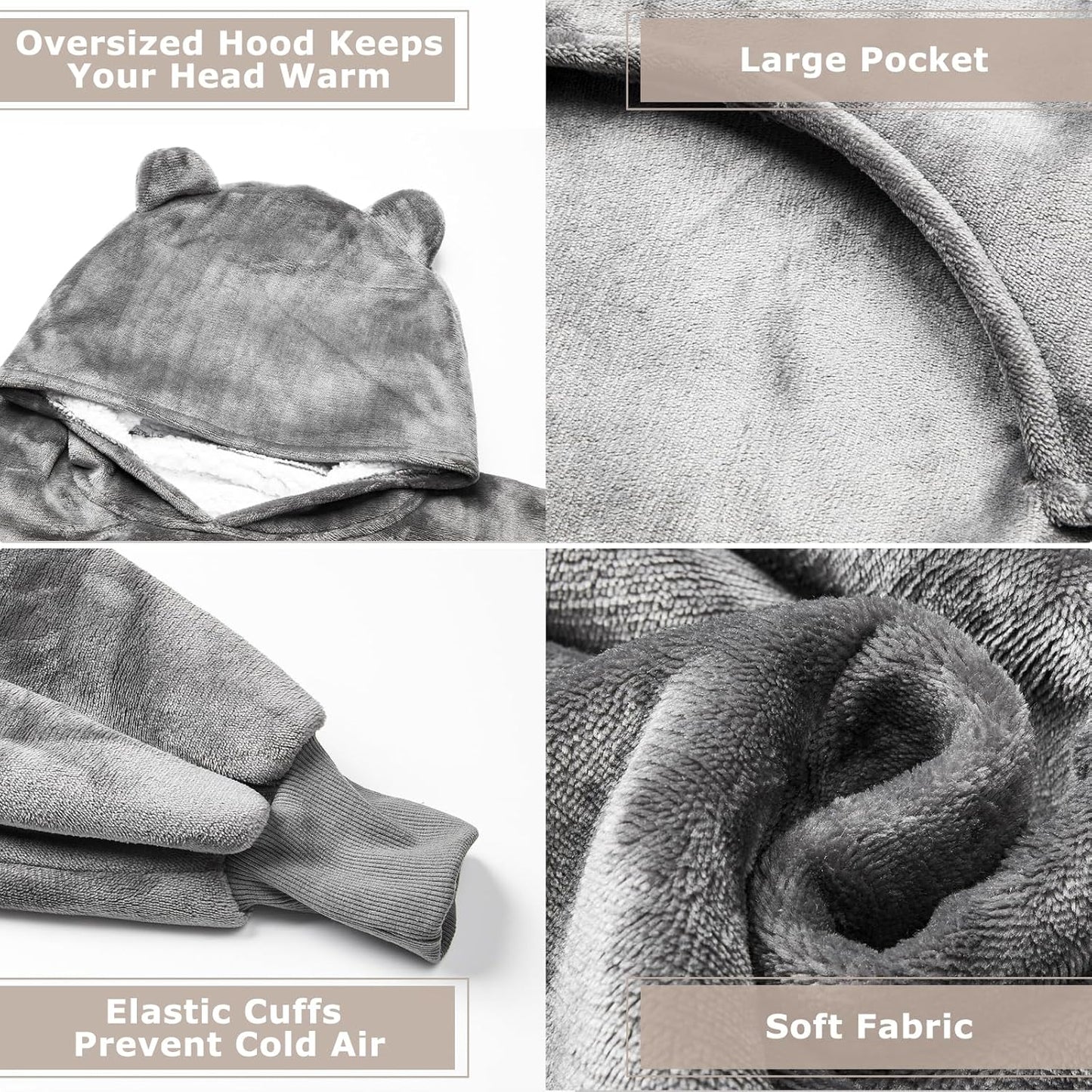 IraCozy Ultra-Soft Luxe Wearable Blanket Hoodie